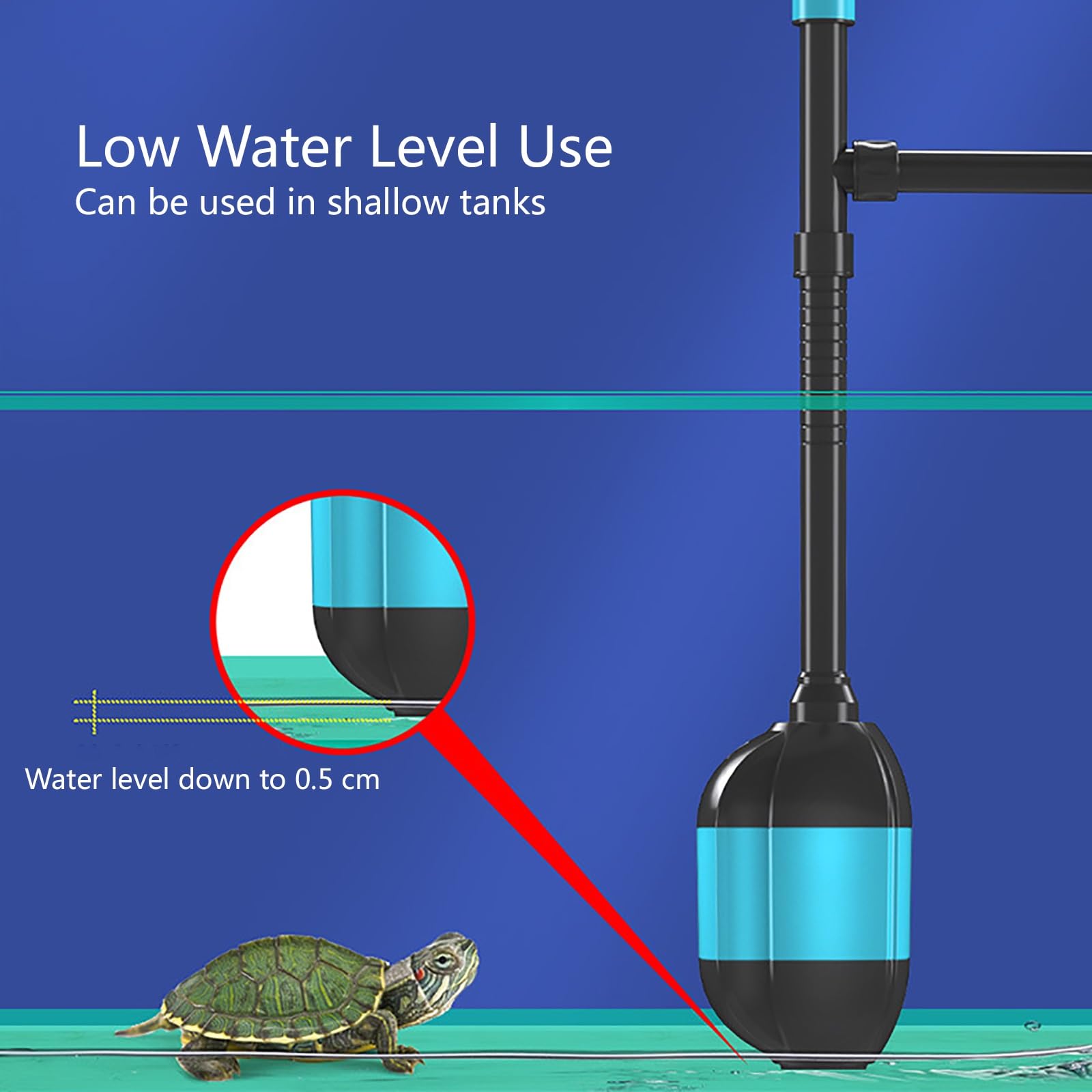Herramientas Automáticas De Limpieza De Peceras, Limpiador De Grava para Peceras, Artículos De Mantenimiento De Agua para Acuarios, Apto para Cambiar La Arena De Lavado De Agua(20W)