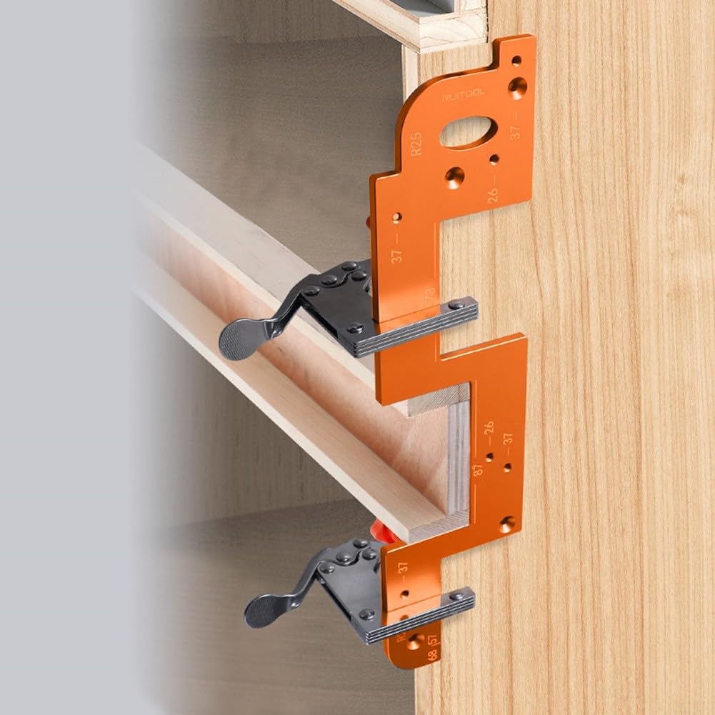 Gabarit de fente pour porte d'armoire pour ouvertures de rainure circulaire de qualité professionnelle (B)