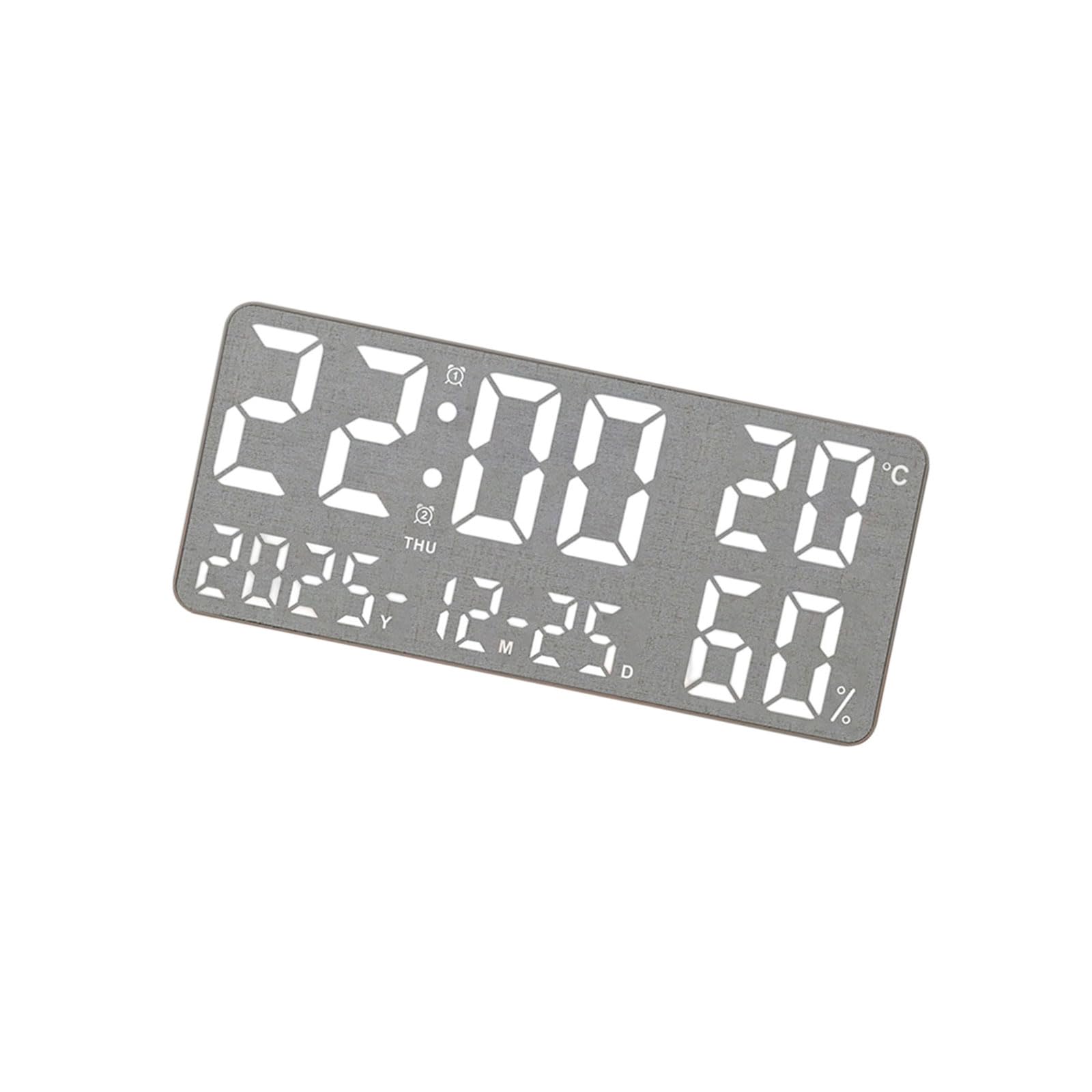 Tsophreniq Digital Wall Clock with Color Changing Display Brightness Function Date Week Temperature Display Two Alarms LED Color Changing Wall Clock