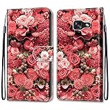 Nancencen - Cover per Samsung Galaxy SM-A520F / A5 2017, con fessura per carte di credito, applicabile per Samsung Galaxy SM-A520F / A5 2017, colore: Rosa
