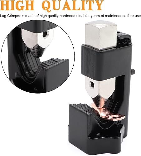 Miniatura 2 de Herramienta de engaste de cable de batería para terminal AWG 8-40 con 20 conectores de anillo tubular de cobre y 20 tubos termorretráctiles