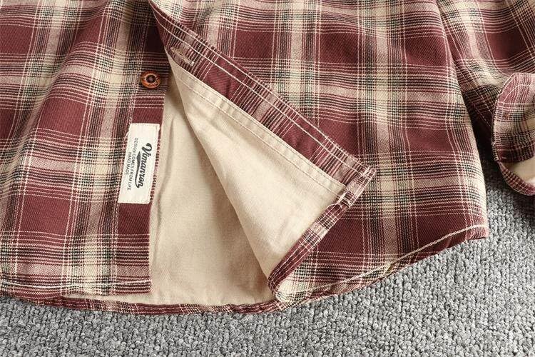 Camisa a cuadros regular fit cómoda y holgada para evitar rigidez 6