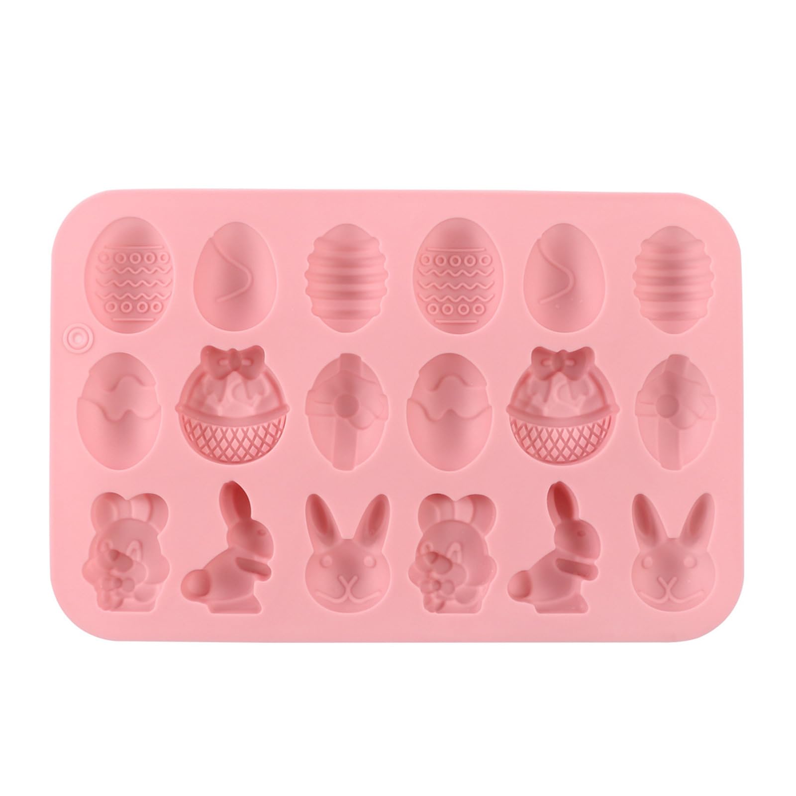 MICFENY Food Grade Silicone Chocolate Mold Easters Themed Rabbits Eggs Cake Cookie Mould Convenient Kitchen Dessert Baking Tool