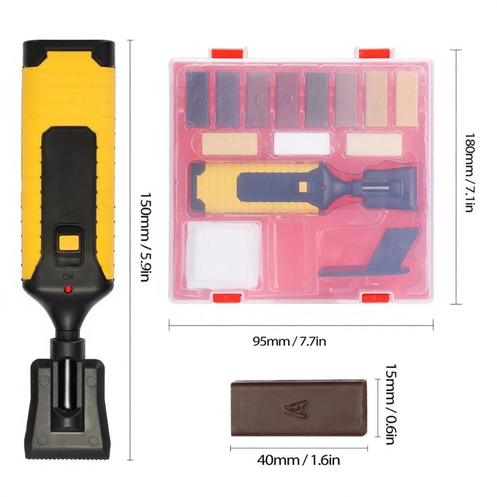 Juego de reparación de suelos de madera, 11 colores, cera dura para arañazos en muebles de madera dura, fácil de usar
