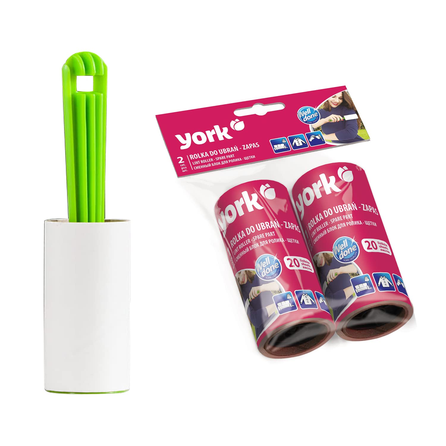 YORK Pepita lint Roller Remover for Clothes, Pet Reusable Sticky Easy-Tear Sheet Brush for Clothes, Furniture, Carpet, Dog Fur, Sweater, Dust & Dirt (1 Roll with 2 Refill - 360 Sheet Each Roll) (B0BV28TQFT) Amazon Price History, Amazon Price Tracker