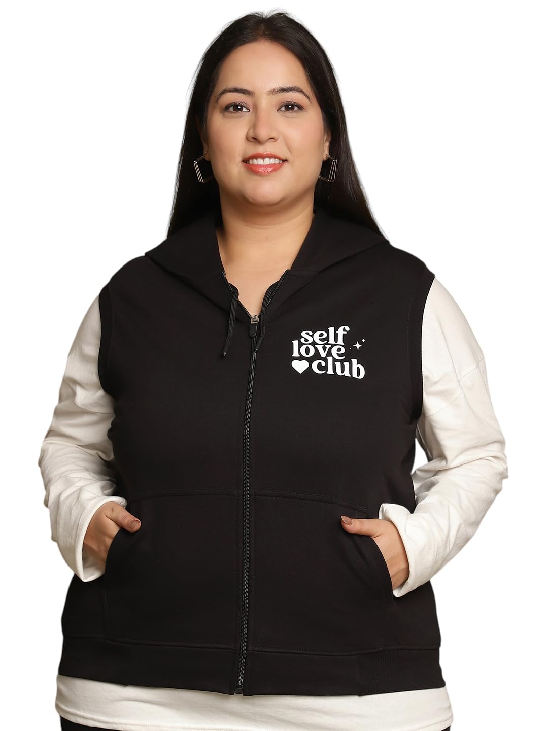 unaone Women Sleeveless Plus Size Hoodies for Women Full Zip Up Cropped Sweatshirts Jackets Casual Comfy Gym Tops Fall Outfits Winter Clothes 2025-picture-20