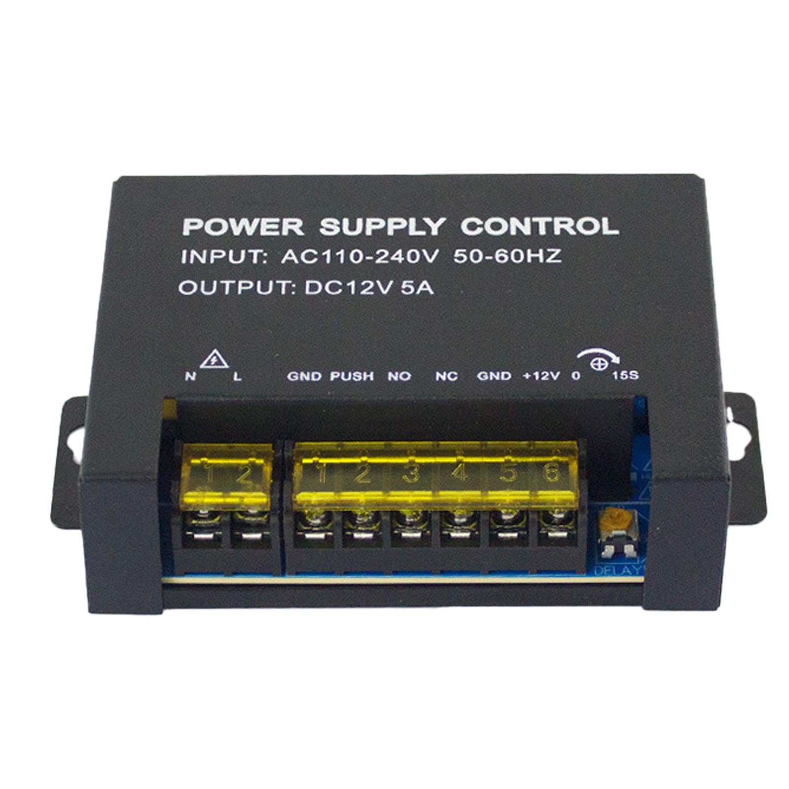 Godely Power Supply Control,AC 110-240V to DC 12V 5A,Voltage stabilized UPS Power Supply Unit,for Door Access Control System, Video Doorbell, Electric Strike Lock, Bolt Lock, Magnetic Lock