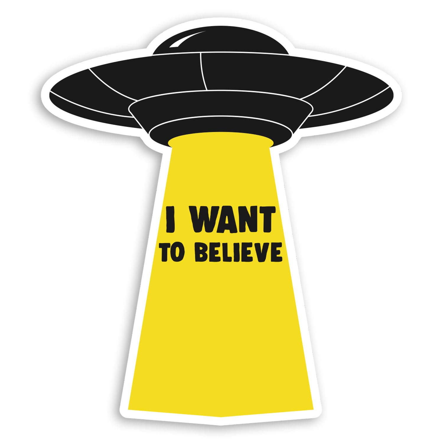 2 x 10cm Alien UFO Vinyl Stickers - Aliens Fun X Files Laptop Sticker #20811 (10cm Tall)