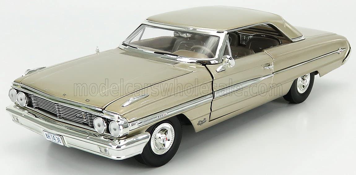 SUN-STAR 1/18 FORD USA GALAXIE 500XL HARD-TOP CLOSED 1964 CHANTILLY BEIGE MET 01436