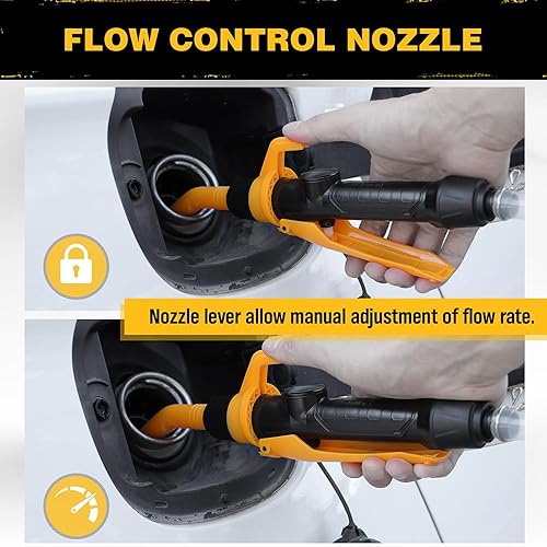 Miniatura 2 de ELEAD Bomba portátil con batería - Bomba eléctrica de transferencia de combustibleagua 2.4 GPM, bomba de sifón líquido con control de flujo