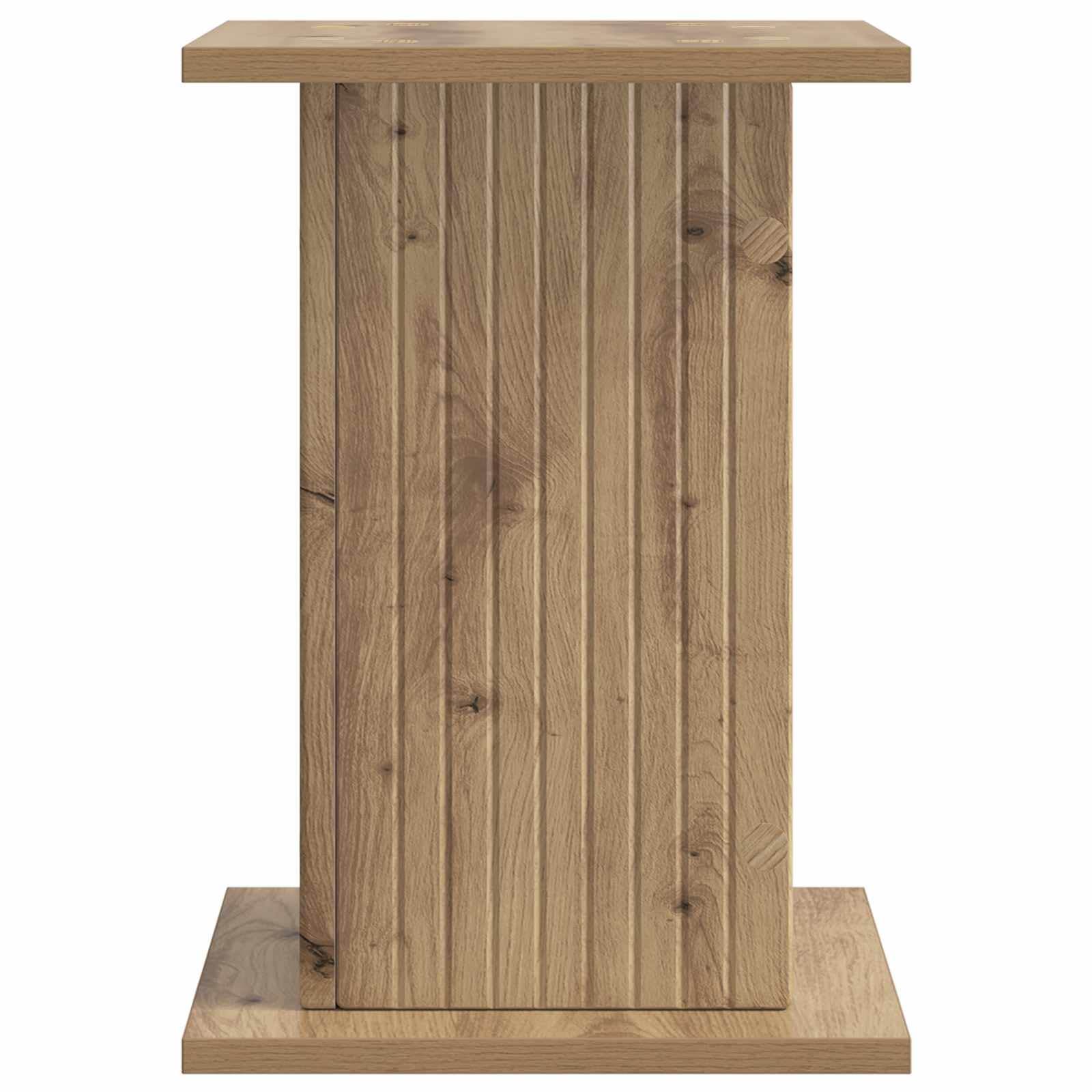 Hothingwell Pflanzenständer, 2 Stück, Eiche, 30,5 x 30 x 43 cm | Feuchtigkeitsbeständiges Holzwerkstoff, klares modernes Design, einfache Pflege mit feuchtem Tuch