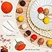 Irenare 25 Pieces Christmas Felt Acorn Ornaments Wool Garland Felt Balls Farmhouse Pom Acorn with 32.8 Feet Rope for Fall Christmas Tree Mantel Decoration(Mixed Color)