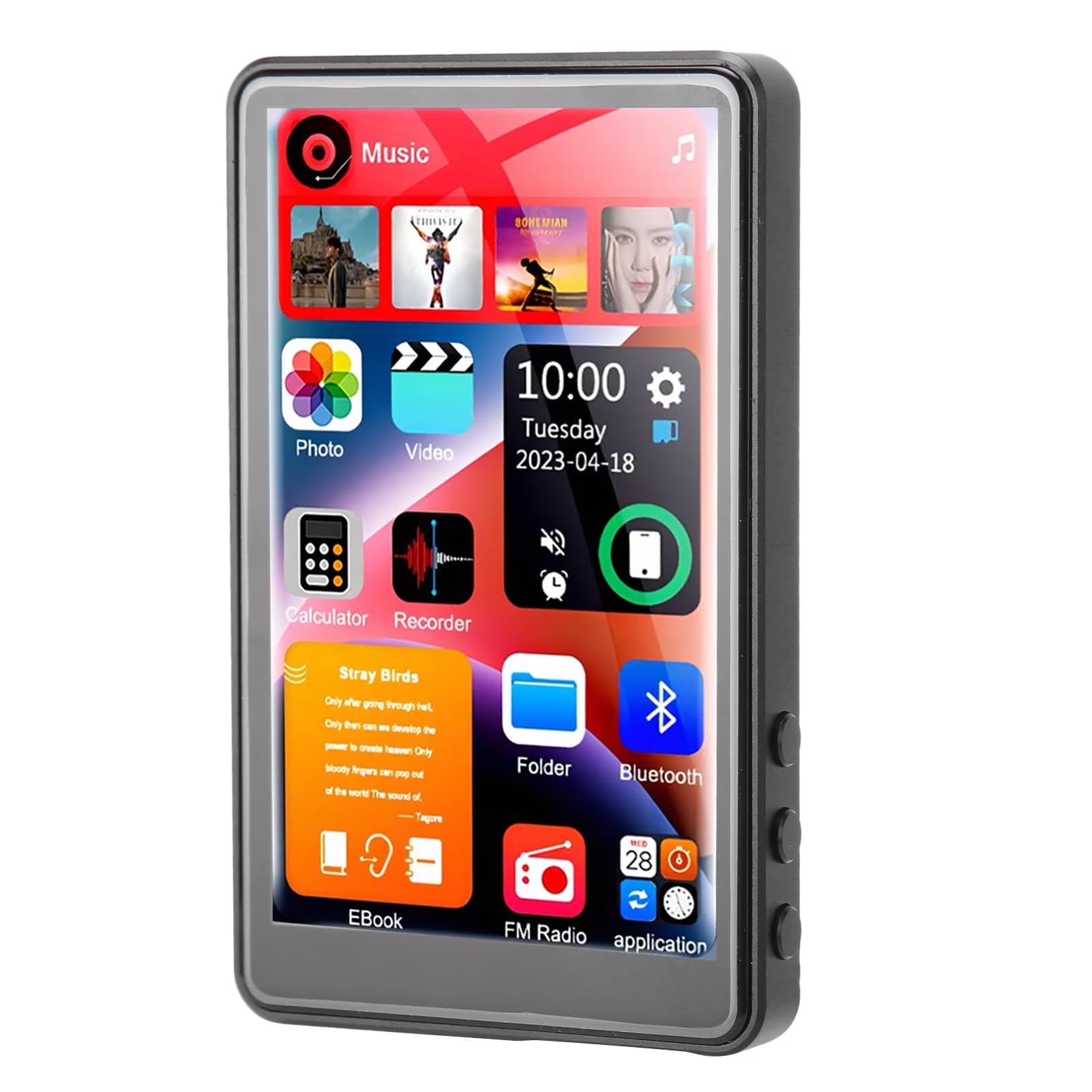 144GB Mp3 Player with Bluetooth 4 0 Inch Full Touchscreen Mp4 Player Voice Recorder Portable HiFi Sound Mp3