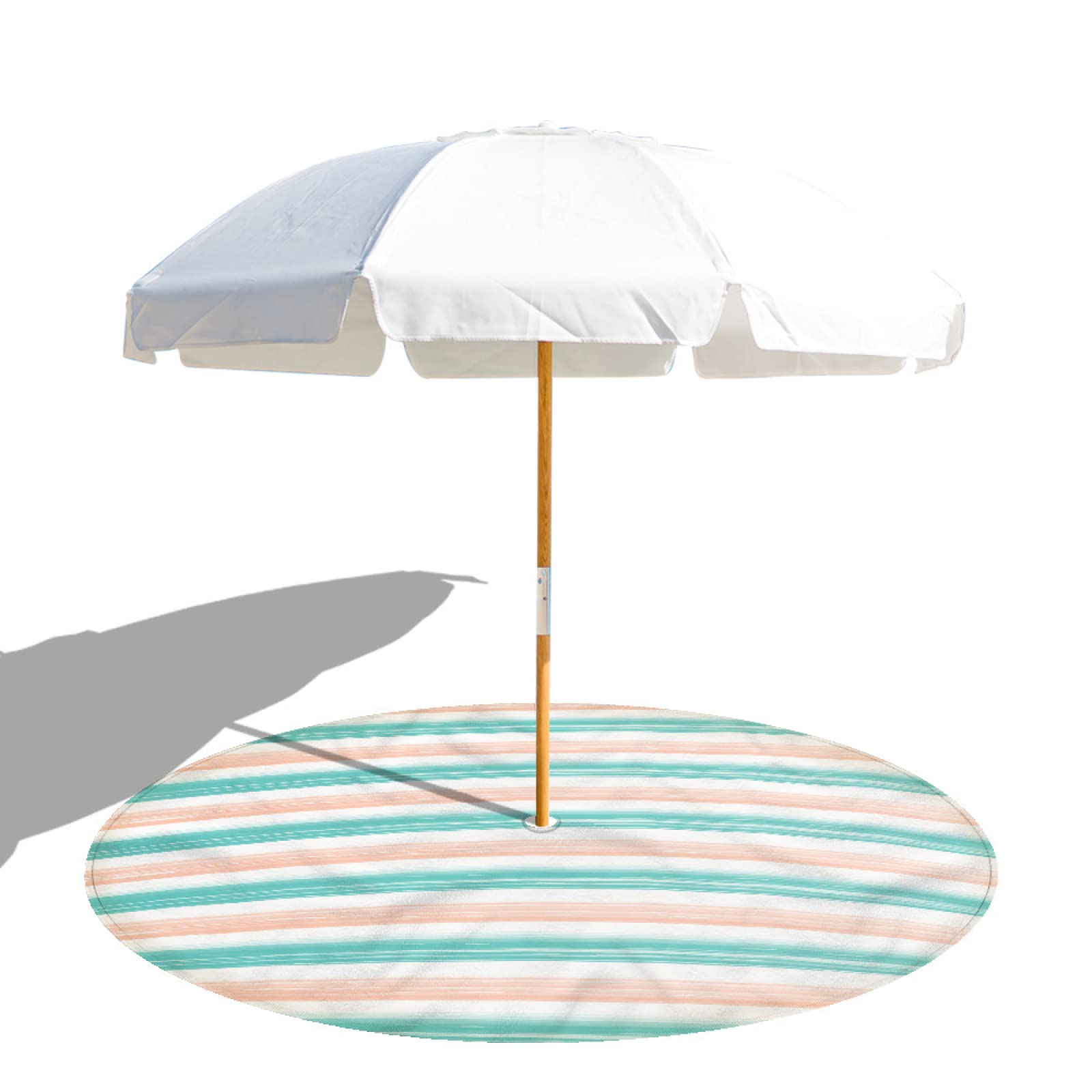 Estera De Pícnic Alfombra De Playa Manta Playa Estera De Playa Color Line Clause Almohadilla Para Sombrilla De Playa Agujero De 8 Cm Más Botón A Presión Almohadilla De Playa De Terciopelo De Doble Car