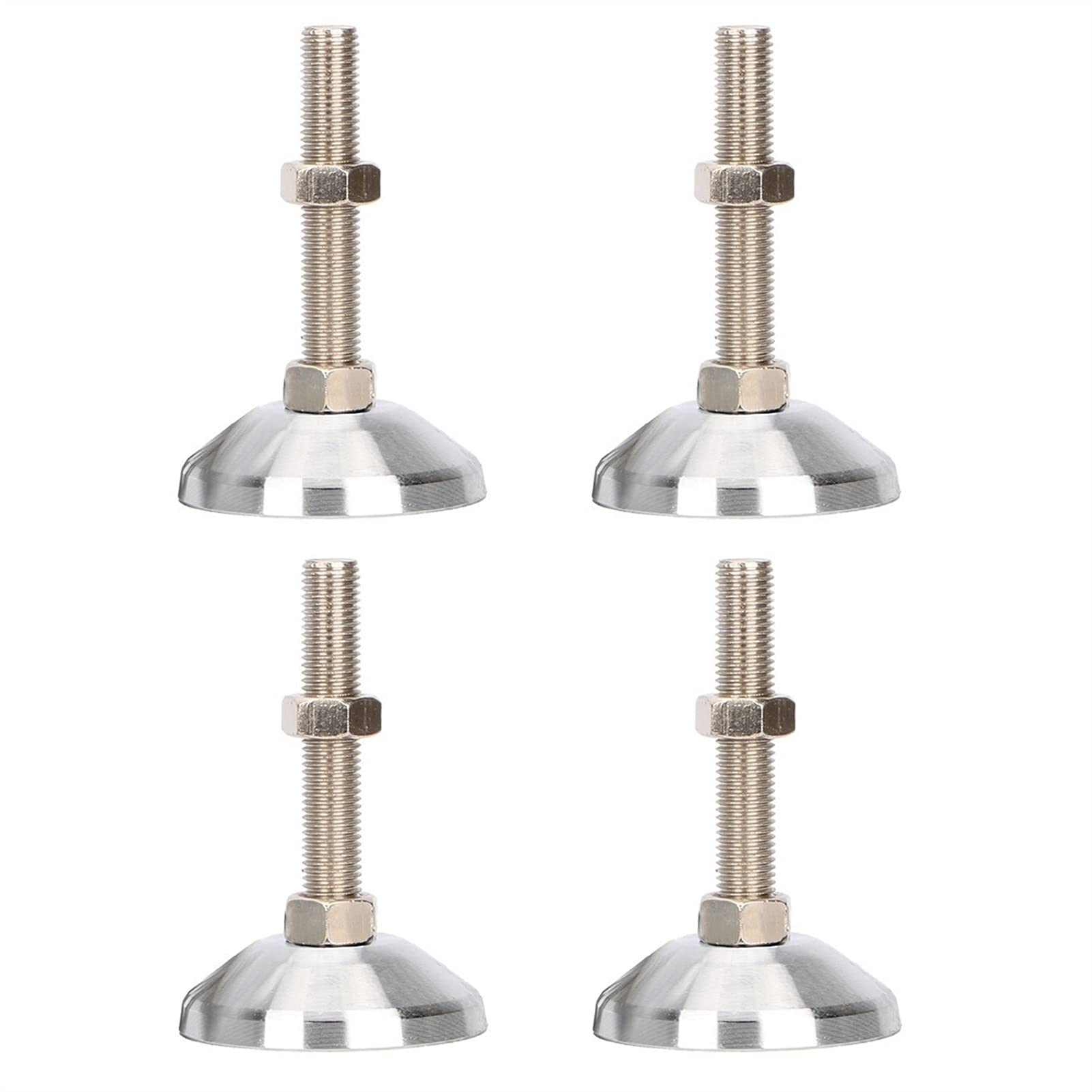 vfdaSWQQ levelling foot, 4pcs M16, Workbench, Carbon Steel Adjustable Screw Leg Levelers, Dia 3.1" Base