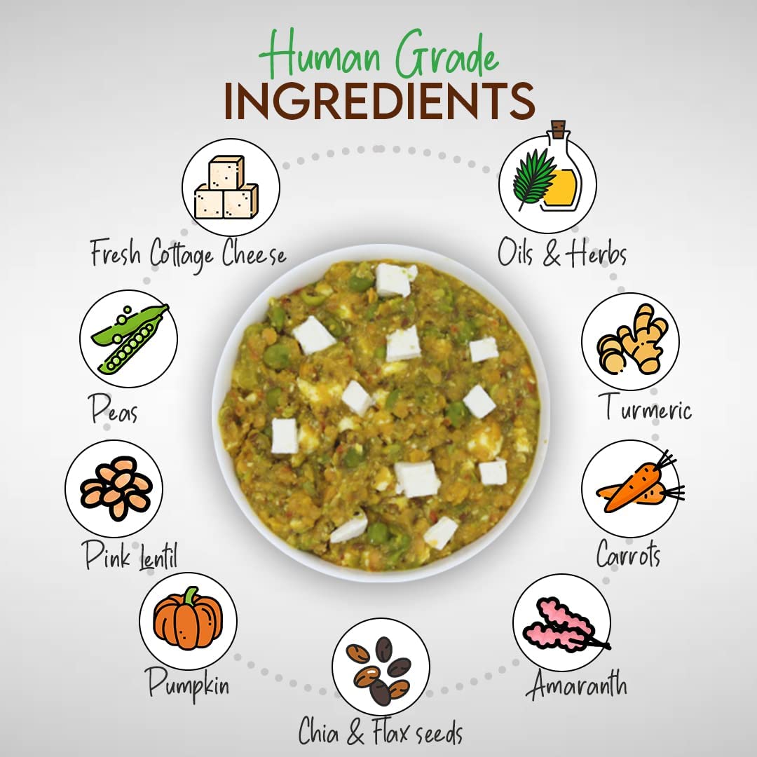 FurrMeals Wet Dog Food | Fresh Cottage Cheese and Peas | Ready-to-Eat Fresh Dog Food | All Breed | Veg Recipe | Gluten Free I Preservative Free I Single Pack (200gm) 2