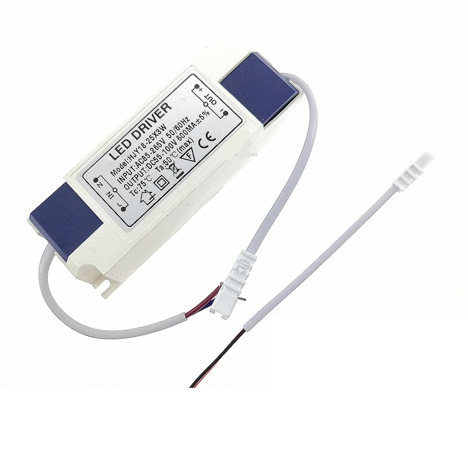 FCARUMIQP 1PCS LED Driver 600mA AC85-265V 3W9W12W18W30W36W50W 1x3W 2-3x3W 4-7x3W 8-12x3W 12-18x3W 18-25x3W Lighting Power Supply(18-25x3W DC55-100V)