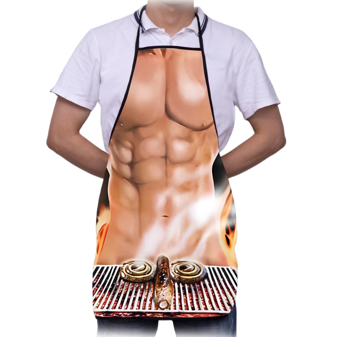 JEYORZY 1 Piezas Delantal Hombre, Divertido Delantal Hombre, Delantal Cocina Hombre Divertido, Delantales Delantal de Cocina Sexy y Divertido Divertidos Regalo Divertido para Novio Marido