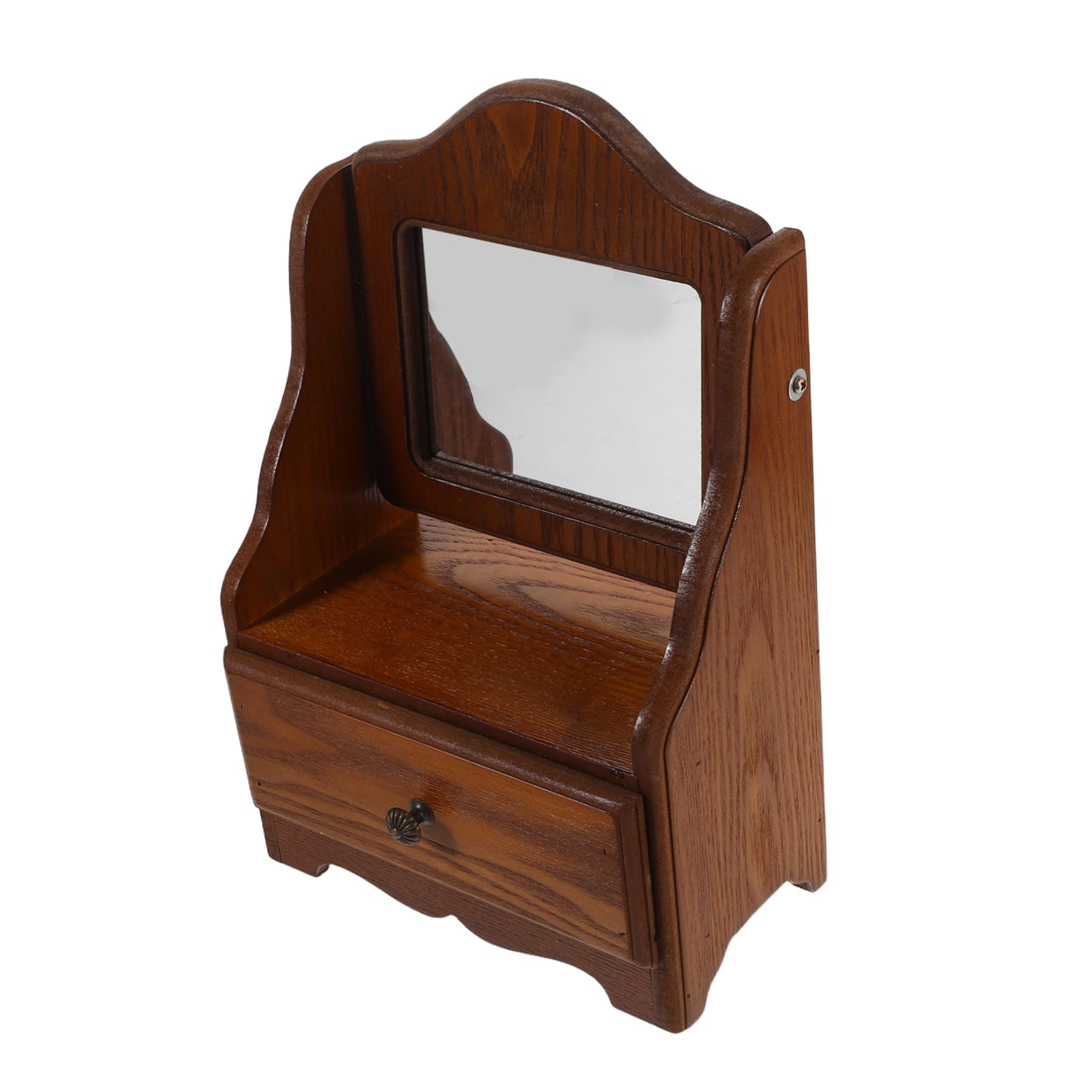 Miroir de table bois carré VOSAREA : fini le désordre sur votre coiffeuse de chambre
