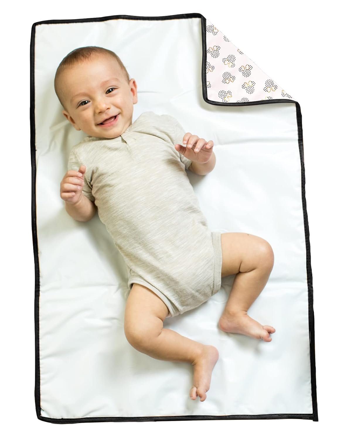 Disney Baby by J.L. Childress Full Body Portable Changing Pad for Baby, Mickey Black, 19x30 Inch (Pack of 1) : Everything Else