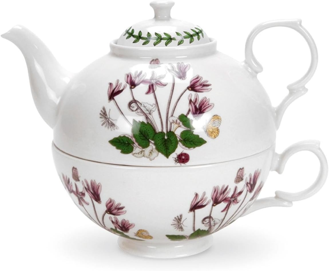 Botanic Garden Tea for One Set | Hand Made | Collector's Edition | Tableware | Gift |Porcelain | Qrator (Print May Vary)