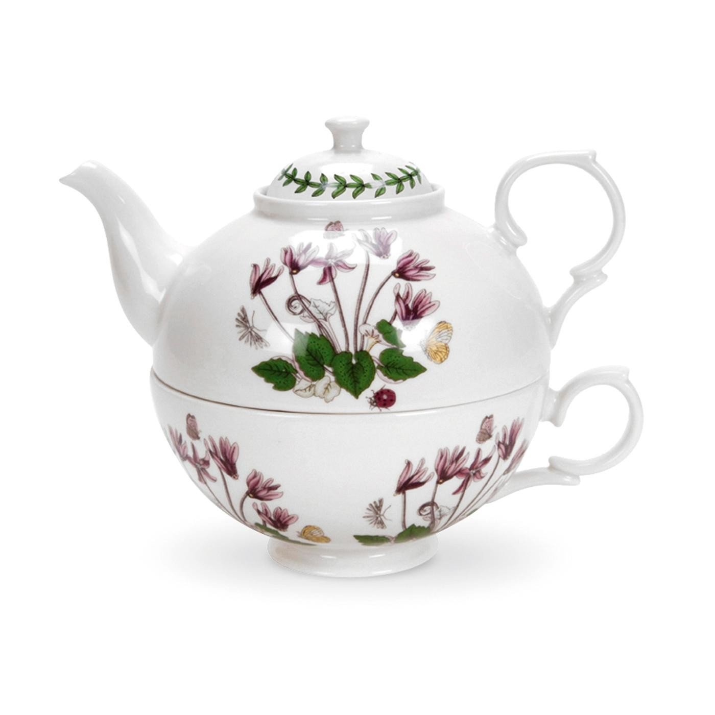Botanic Garden Tea for One Set | Hand Made | Collector's Edition | Tableware | Gift |Porcelain | Qrator (Print May Vary)