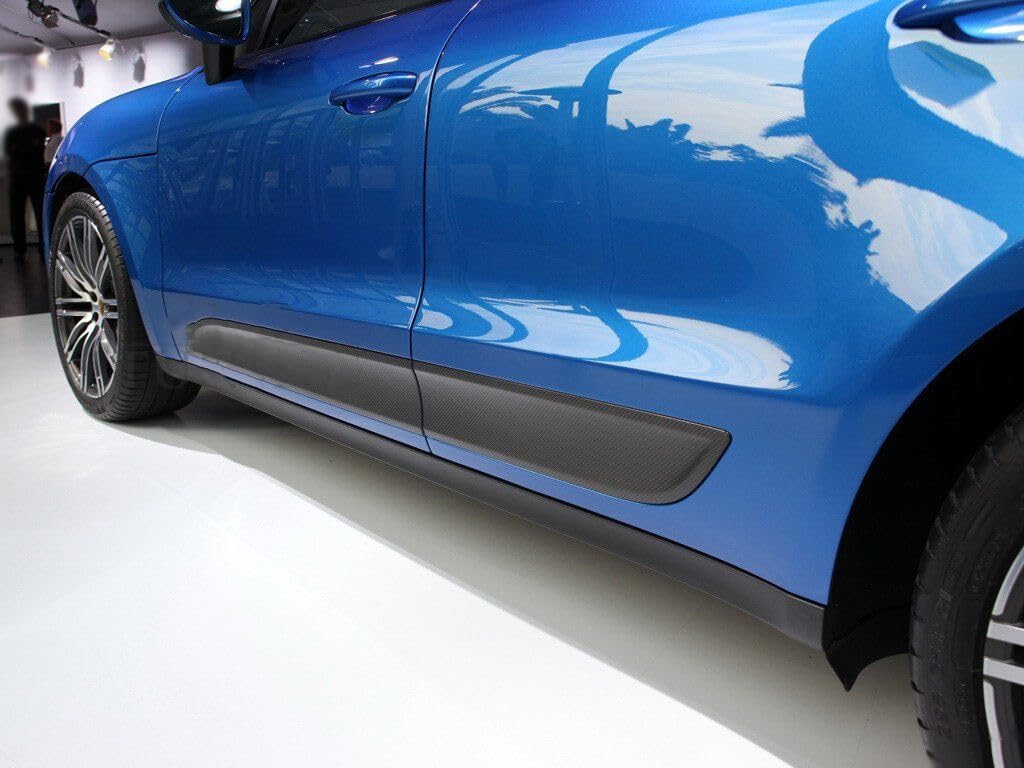 For Porsche Macan 2014-2023 Carbon Fiber Door Side Moulding Trim Plate Cover