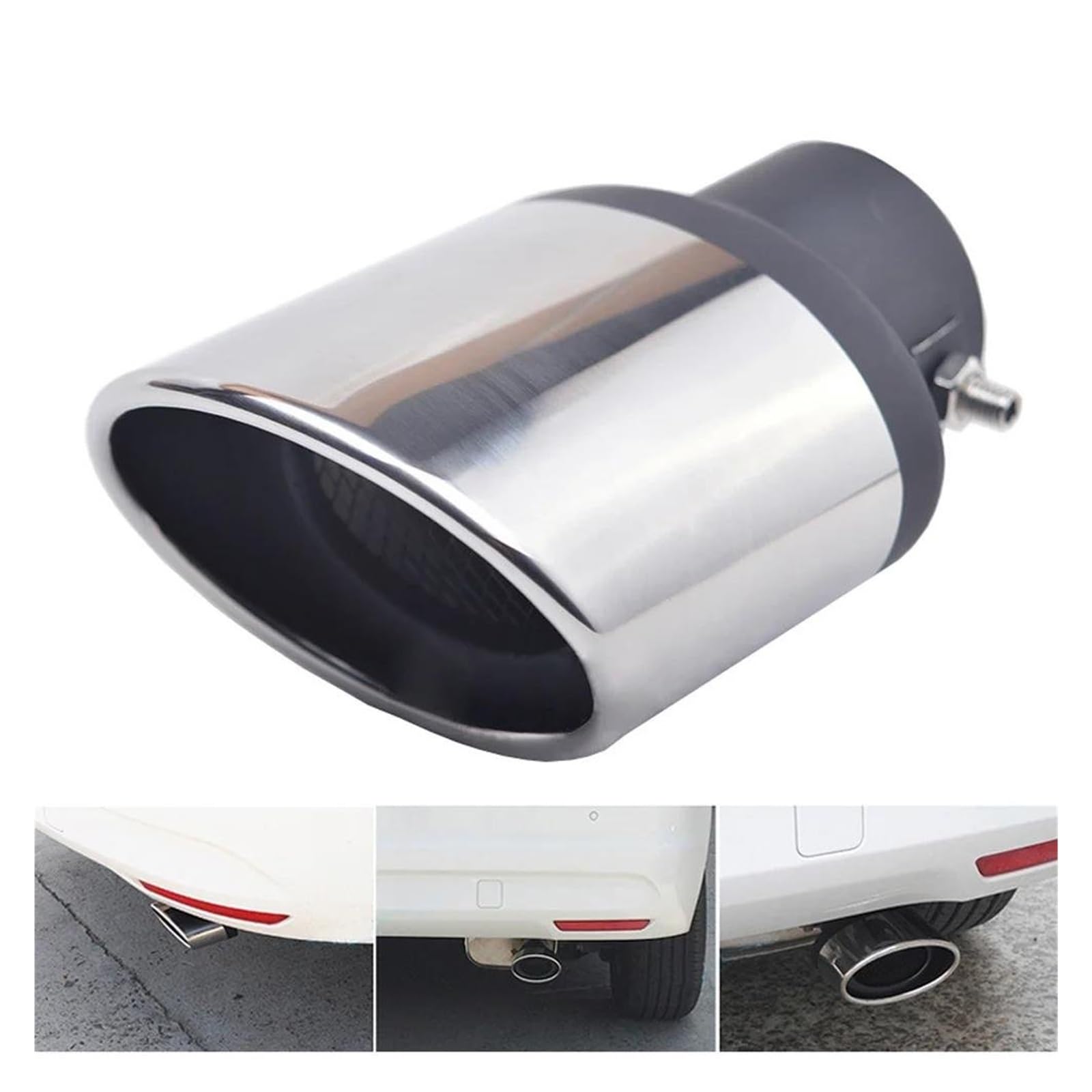 Tubo Escape Coche Modificación Universal Coche Tubo Escape Acero Inoxidable Punta Silenciador Cubierta Tubo Escape Para Estilismo La Mayoría Los Modelos Coche Cola Tubo Escape