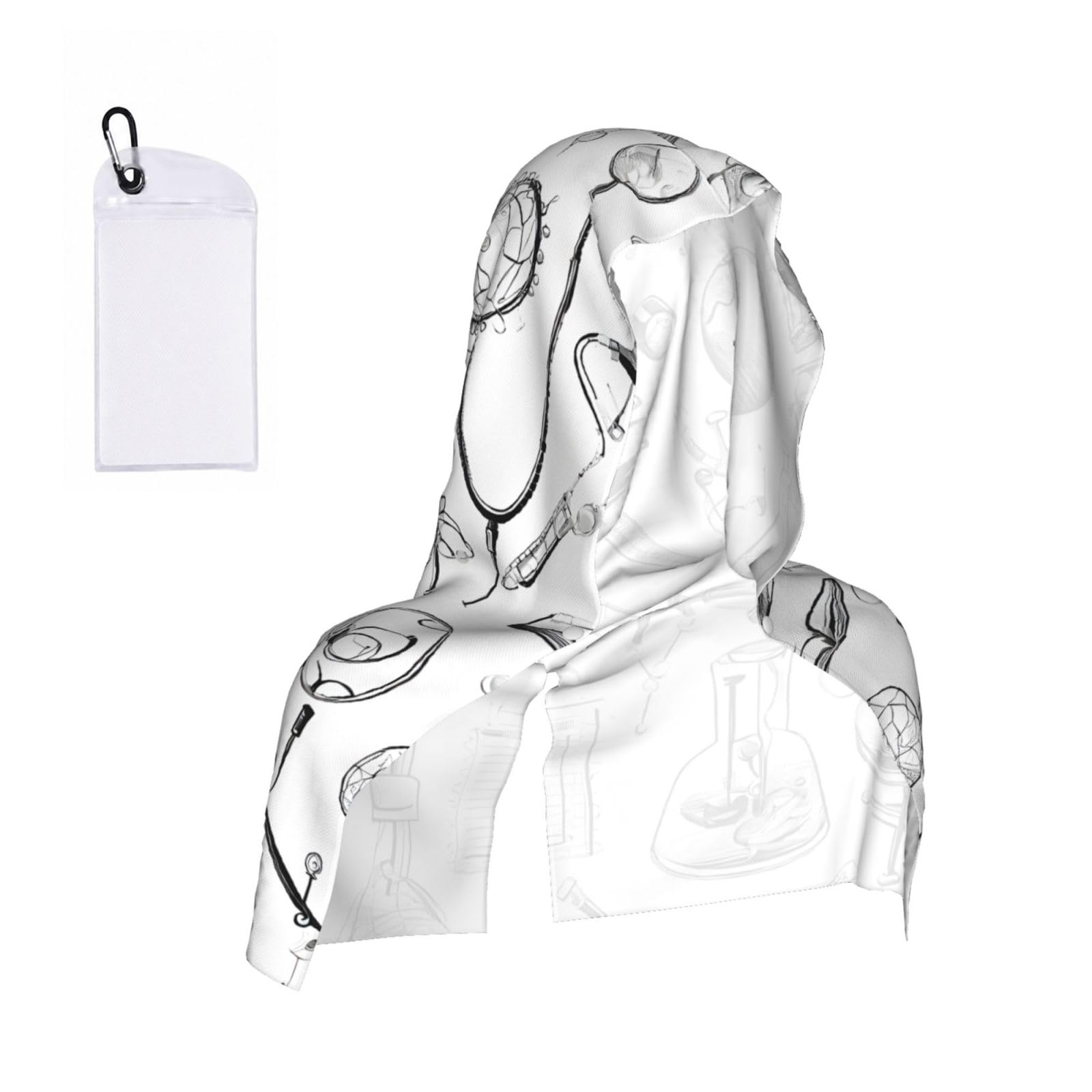 ESNAIUVCD Chemistry Print Print Multifunctional Cooling Hoodie Bandana Portable Sweat Absorbing Design For Beach Workouts Exercise Heat Relief Accessories