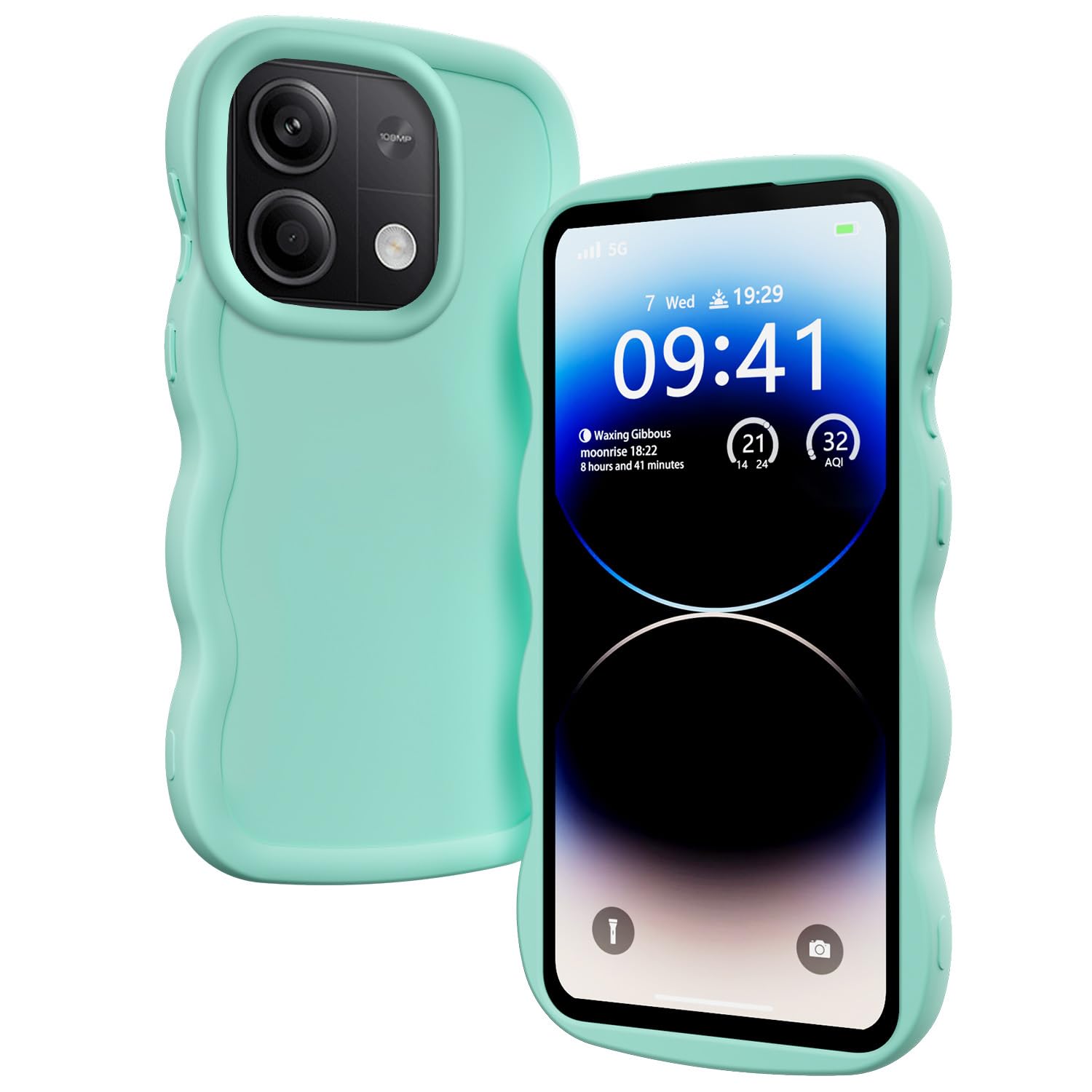 XINYEXIN Handyhülle Für Xiaomi Redmi Note 13 4G – Wellenform, Flüssiges Silikon, Stoßfest, Schwarz