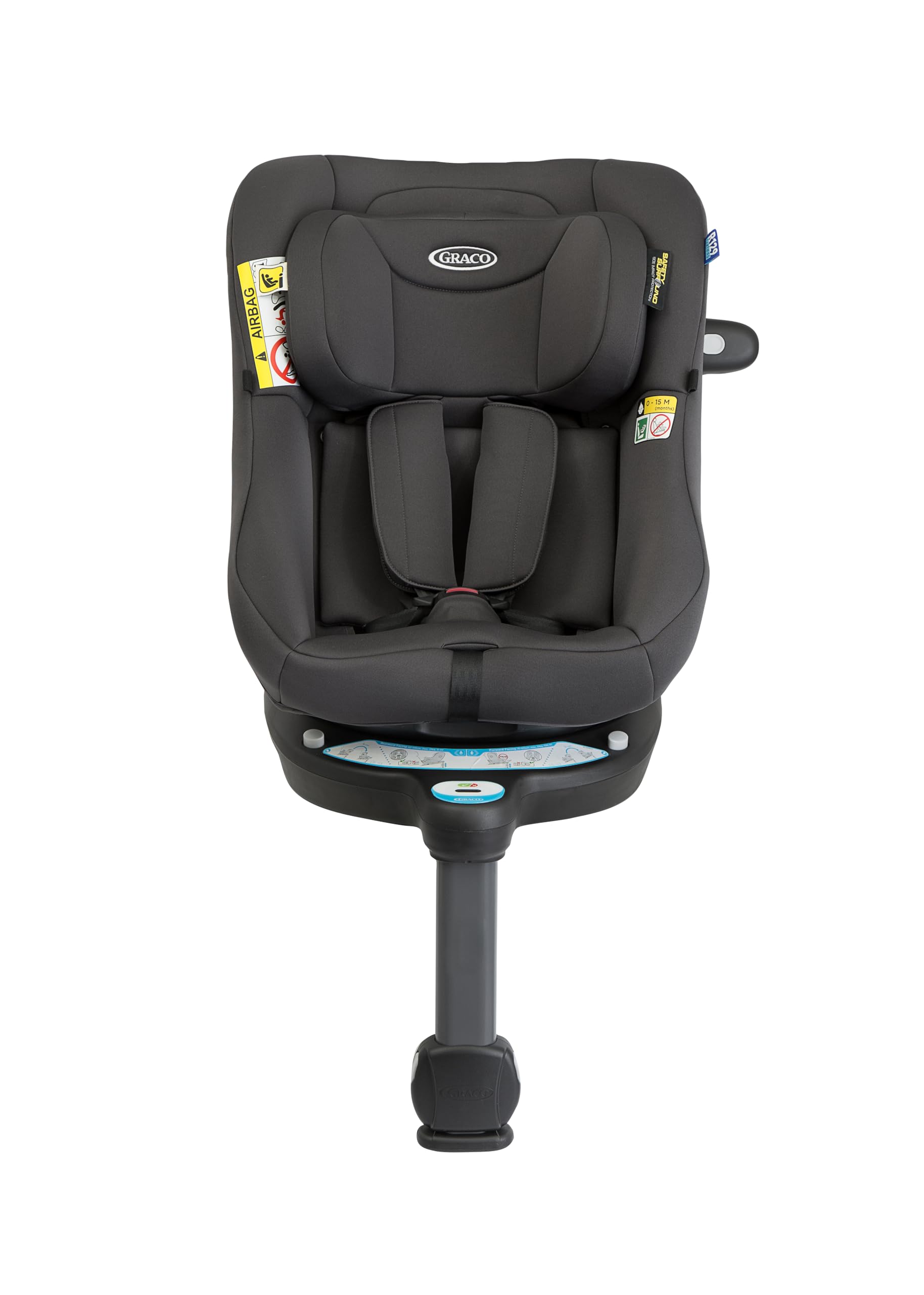 Graco - Turn2Me™ DLX i-Size R129 Silla de coche giratoria 360° con ISOFIX, de 40 a 105 cm (desde el nacimiento hasta los 4 años aprox.), color Iron