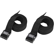 Ayaport Lashing Strap Tie Down Straps with Adjustable Cam Buckle Nylon Cinch Strap for Packing Cargo, Bike, Luggage Black 2 Pcs Black, 0.75 x 4