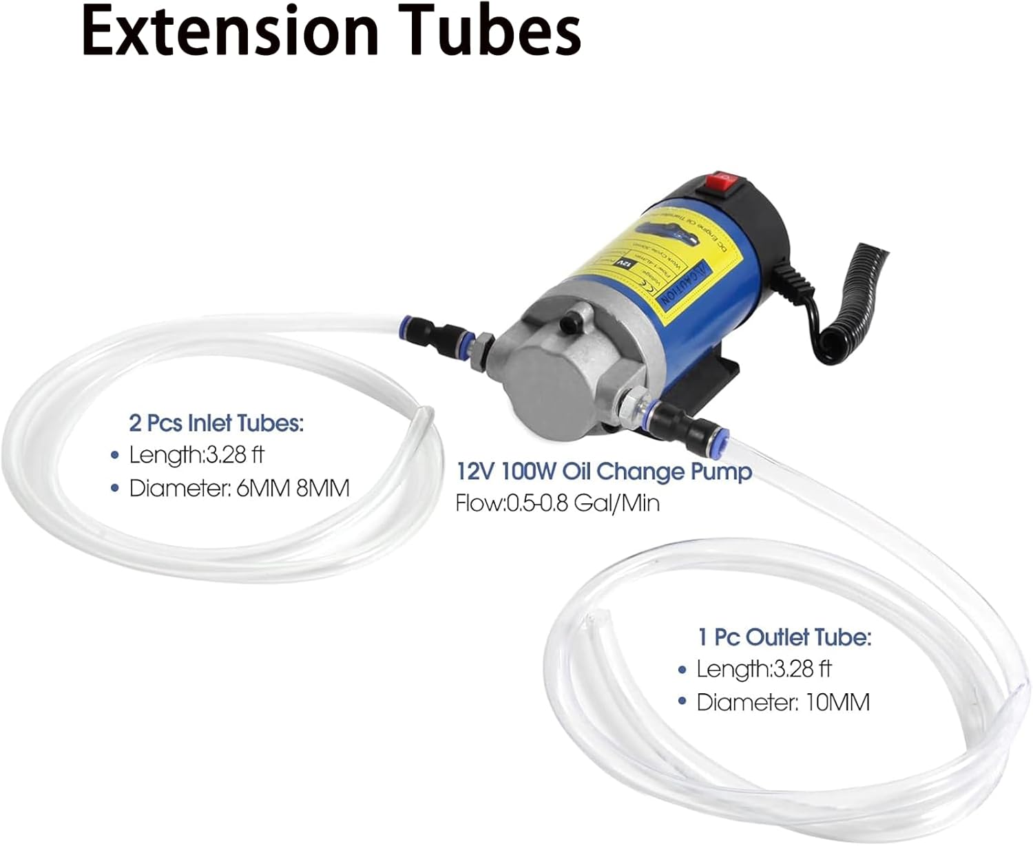 Engine Oil Pump,12V 100W Oil Extractor Pump,Self-priming Electric Fluid Transfer Pump