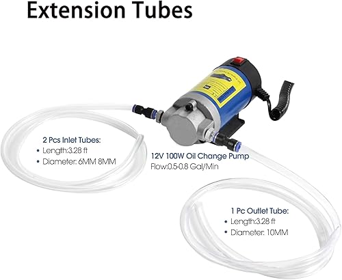 Miniatura 3 de Bomba de aceite de motor,Bomba extractora de aceite 12V 100W,Bomba de transferencia de fluido eléctrica autocebante