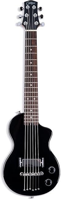 Carry-on By Blackstar Mini Jet Black Electric Guitar Perfect for Kids and Adults, Beginners and Travel, BA226016