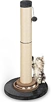 Pawalaya Heavy Duty 35 Inch Sisal Cat Scratching Post with Toys - Tall Cat Tree Tower for Indoor Adult Cats