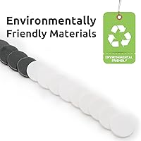 Vista 7 de juego de 100 fichas de aprendizaje de plástico opaco, mini fichas de póquer, fichas de juego con caja de almacenamiento (Negro+Blanco, 2,54 cm)