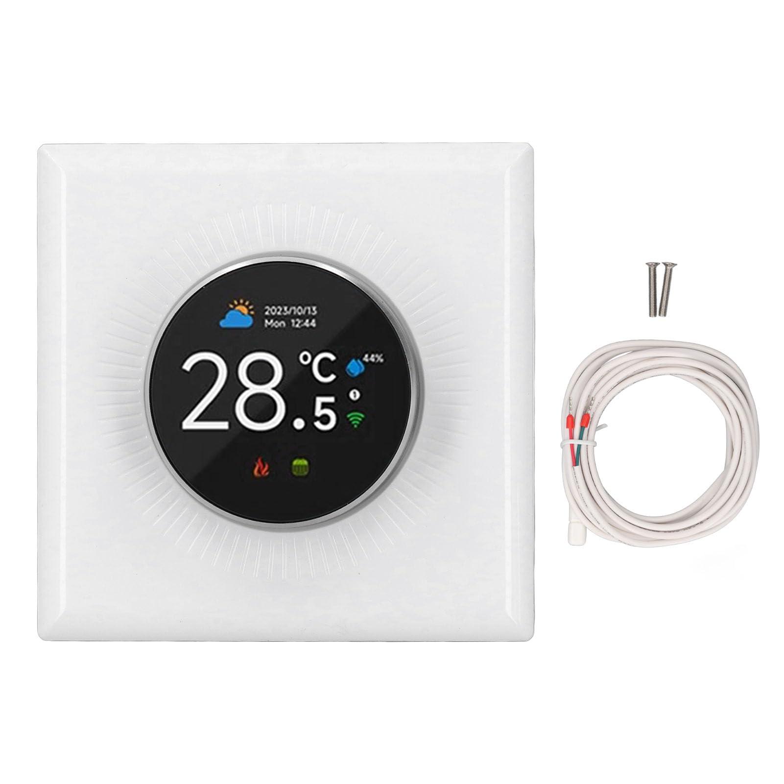 KIMISS Termostato Inteligente WiFi para Calefacción Eléctrica y Control de Voz: Controlador de Temperatura Programable con Pantalla LED y Ajuste de Las Perillas