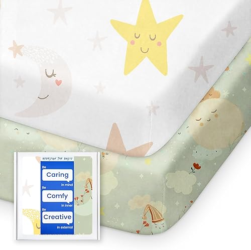 TotBasic Cloud-Like Soft Pack N Play Sábanas  Compatible con Graco, 4moms, Dream On Me, Baby Trend y otros 27 x 3924 x 38 pulgadas, algodón de punto