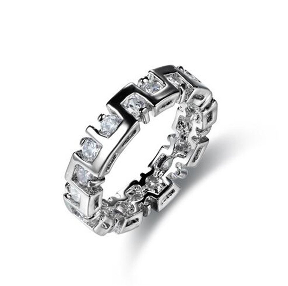 TenFitJewelry Channel-Set Austria Crystal Ring Jewelry Rings for Women with Austrian Crystal Stellux