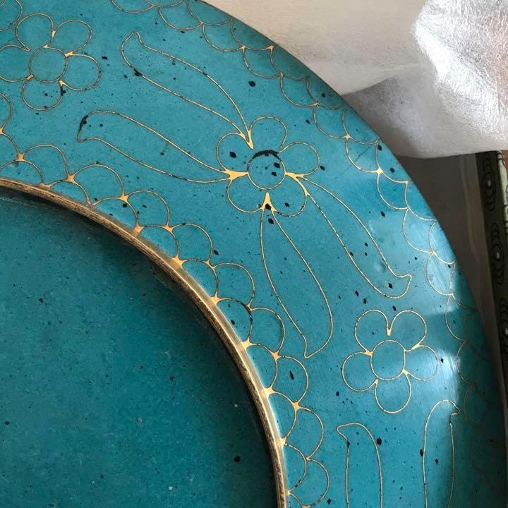 七宝　中国　故宮博物館　万博　愛知万博　トルコ　トルコ色　七宝皿 七宝 中国 故宮博物館 万博 愛知万博 トルコ トルコ色 七宝皿 ホーム