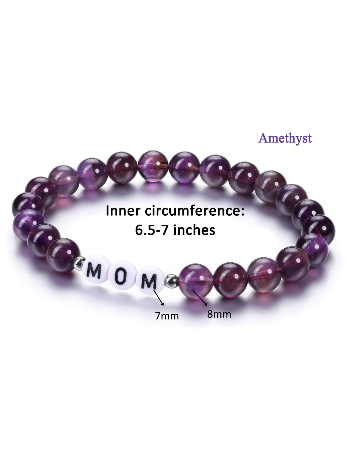YDYDTTKD Personalisierte Armbänder für Damen und Herren, individuell gravierter Anfangsbuchstabe, Name, Perlenarmband, Geburtstagsgeschenke für Mama, Papa, Freund, Valentinstag, Jahrestag,