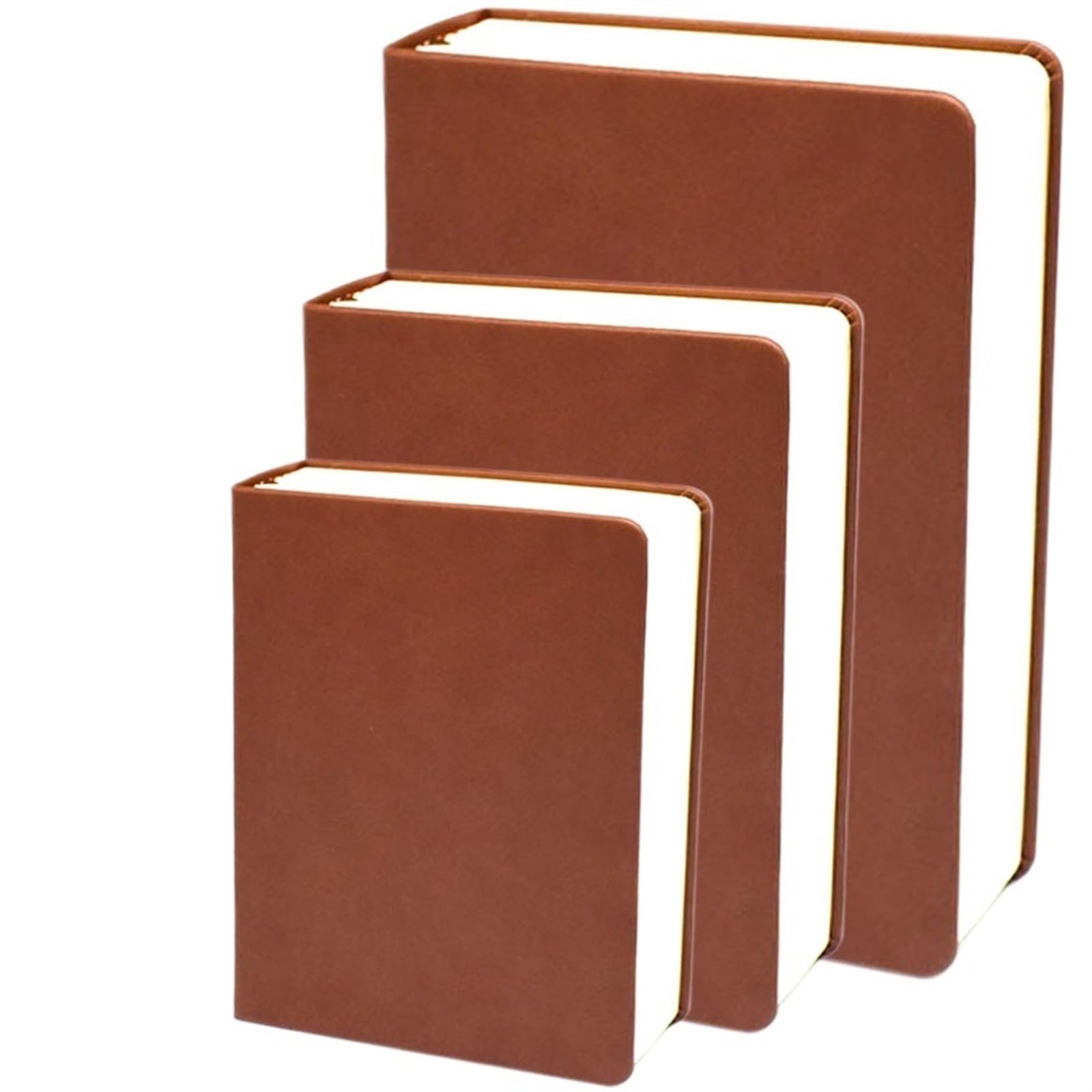 Notizbuch Softcover Super Dicke Notizbücher, Agenda-Planer, 660 Seiten, Leere Innenseite, PU-Leder, weicher Einband, Skizzenbuch, Tagebuch, Notizbuch, Schreibwaren(Brown,A5)