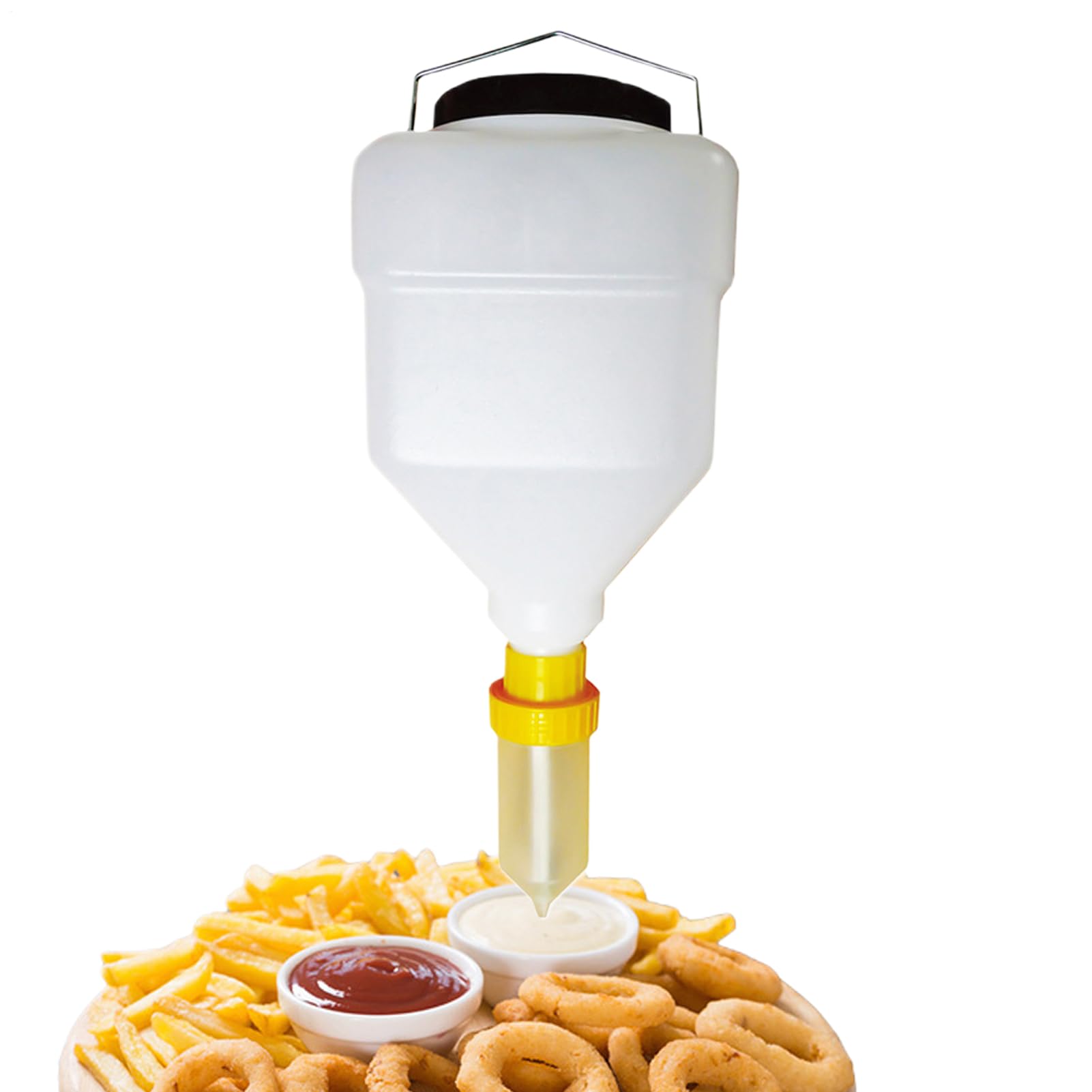 Generico Bouteilles à presser pour sauces - Distributeur de condiments - Buse à débit facile avec bouchon anti-fuite - Bouteilles rechargeables pour assaisonnement à l'huile de moutarde