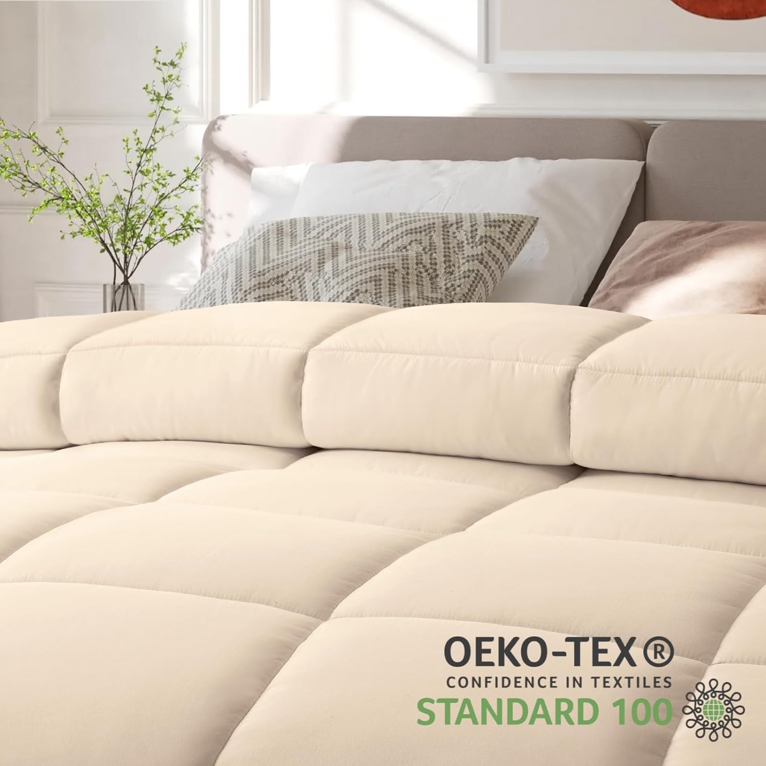 Set Copripiumino Sleepdown In Bambù - Super King Size, Naturale, Ipoallergenico - Foto 10