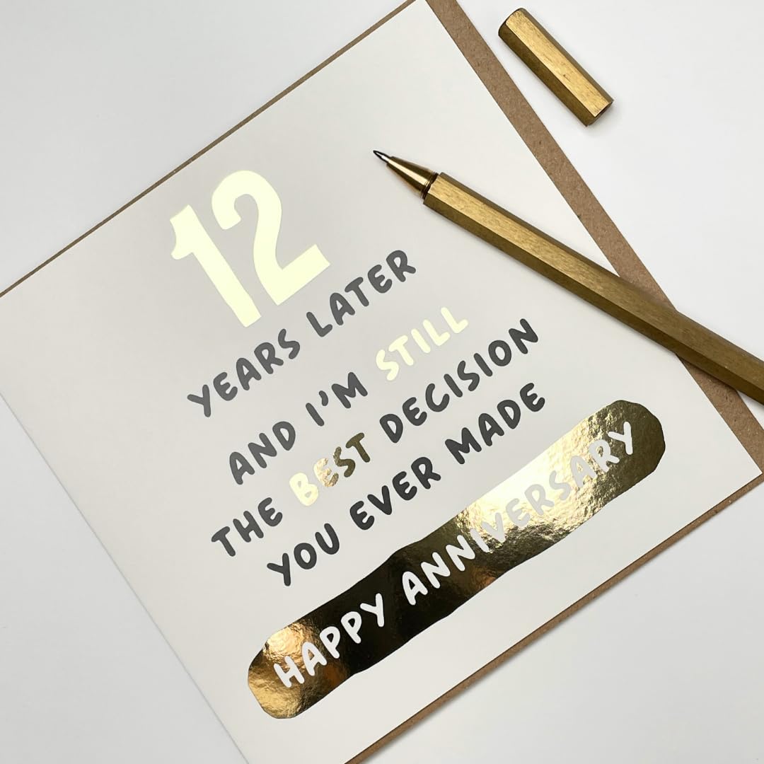 12th Wedding Anniversary Cards - Silk Anniversary | Funky Pigeon - View #13