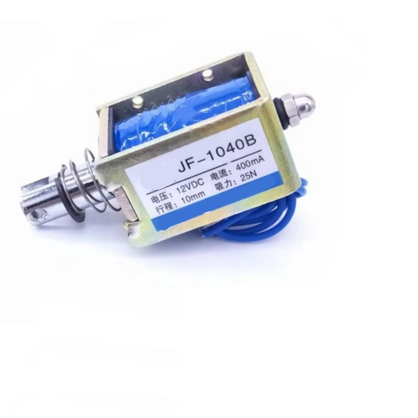 Solénoïde push-pull JF-1040B à forte poussée 25N 12V actionneur linéaire 10mm