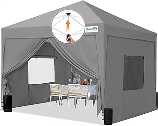 Quictent Privacy 10x10 Pop up Canopy Tent with Sidewalls and Roll-up Ventilated Windows, One Person Easy Setup, Outdoor Commercial Gazebo Shelter Enclosed Waterproof, Bonus 4 Sandbags