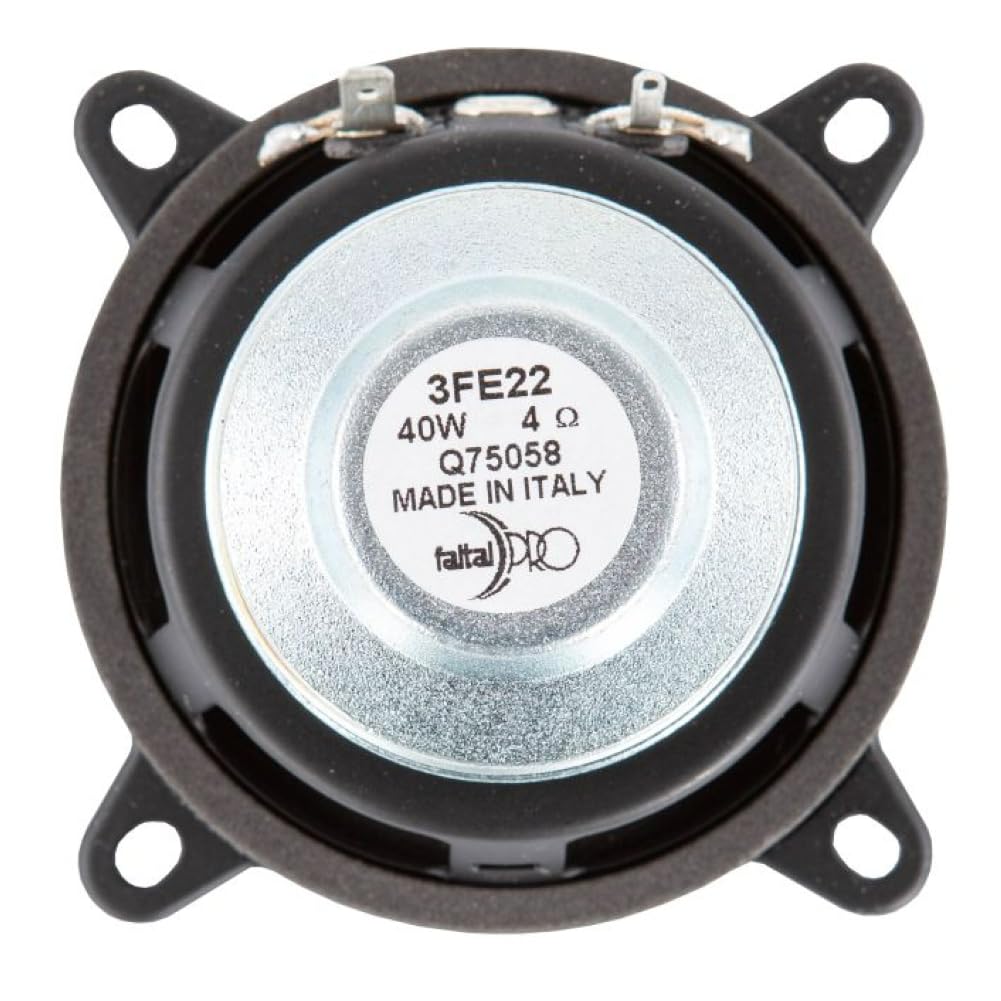 ZESTAW DO FAITAL PRO 3FE22 4 ohm 1 głośnik niskotonowy 8 cm 80 mm 3" średnica 20 watów rms i 40 watów maks. czułość 91 db, magnes neodymowy, do samochodu, 1 sztuka