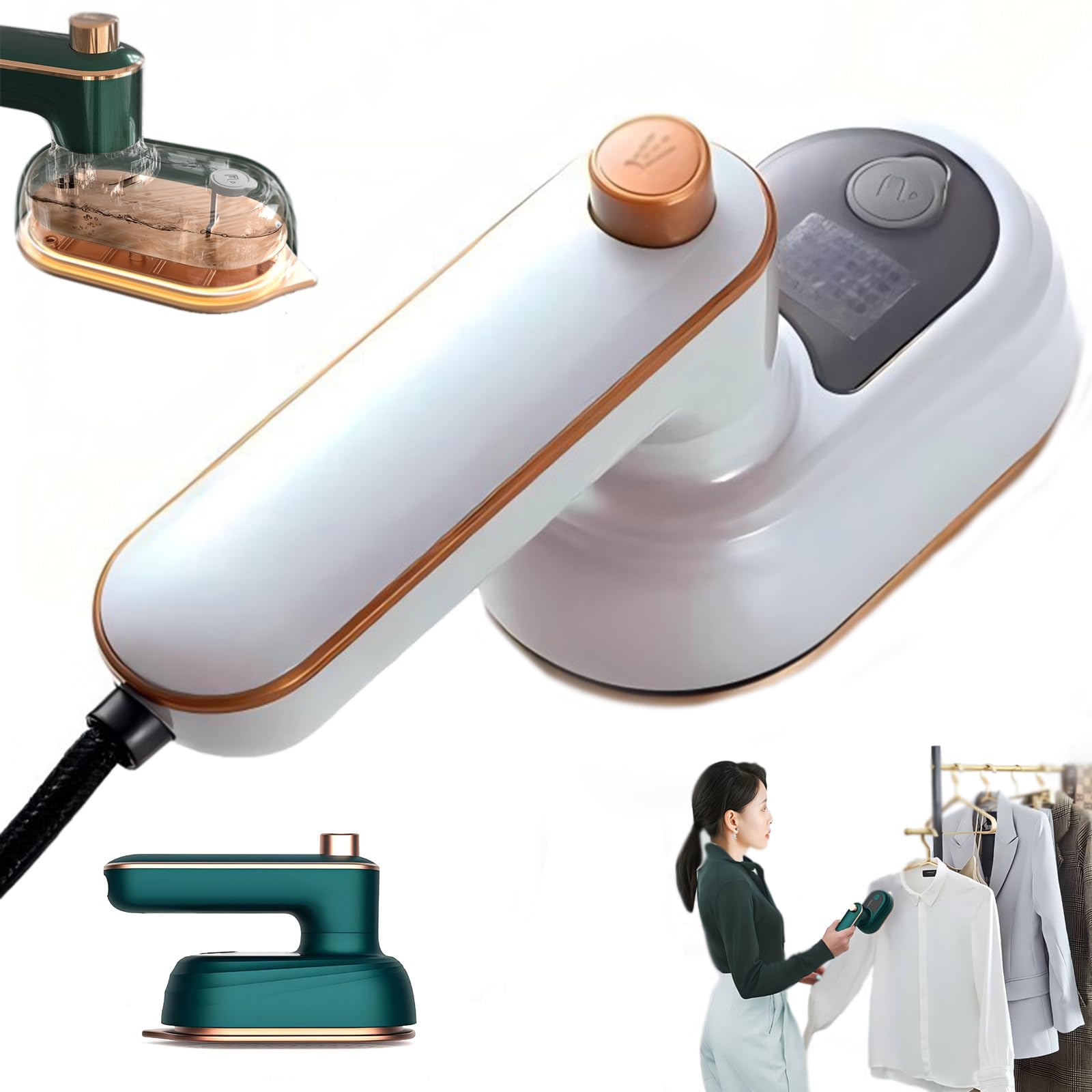 Ironizze Pro, Ironizze Pro Portable Steam Iron The Revolution In Clothing Care, Portable Mini Ironing Machine Travel Mini Steam Iron, Foldable Handheld Steamer, Dry and Wet Ironing for Home Travel